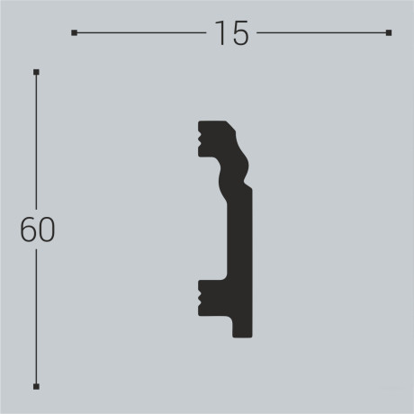 Плинтус напольный XPS П 1 (60*15) (27)