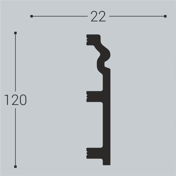 Плинтус напольный XPS П 5 (120*22) (9)