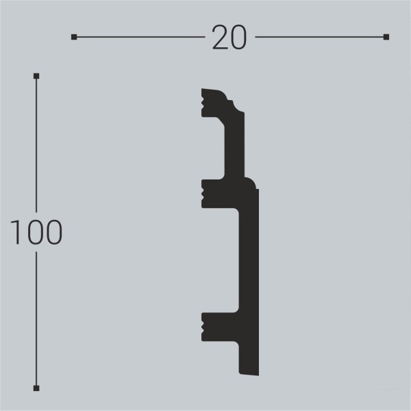 Плинтус напольный XPS П 10 (100х20) (14)