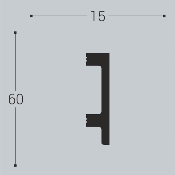 Плинтус напольный XPS П 15 (60*15) (20)