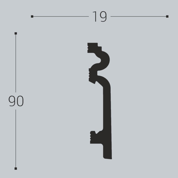 Плинтус напольный XPS П 14 (90*19) (16)
